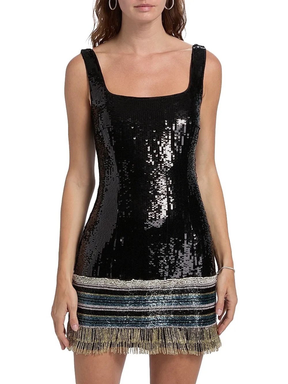 NWT Amanda Uprichard Augustine Embellished Fringe Minidress